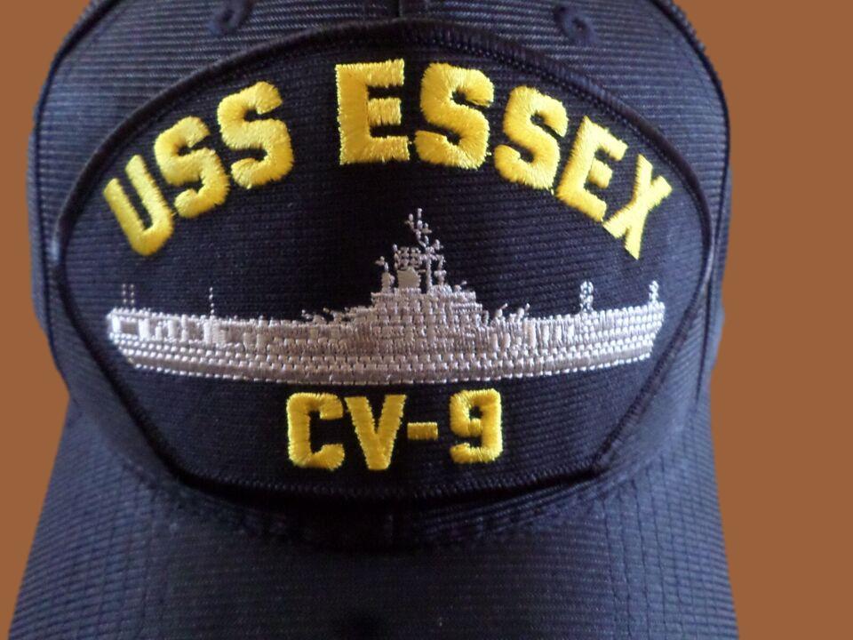 USS ESSEX CV-9 U.S NAVY SHIP HAT OFFICIAL U.S MILITARY BALL CAP U.S.A  MADE