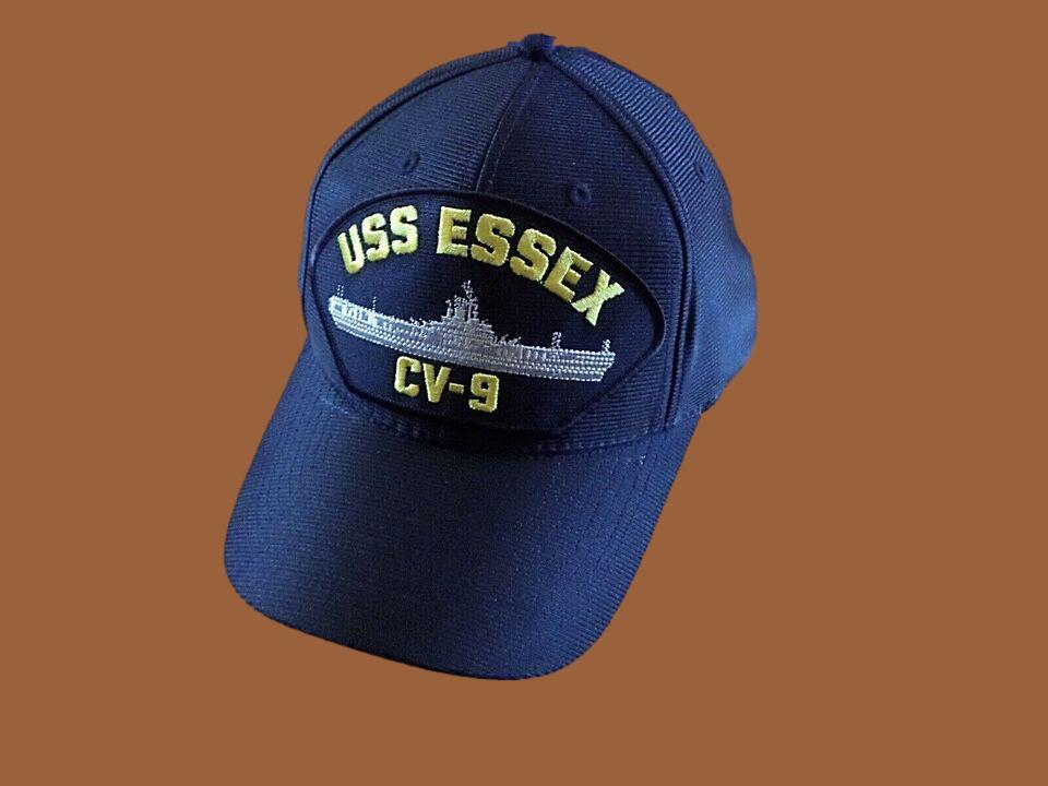 USS ESSEX CV-9 U.S NAVY SHIP HAT OFFICIAL U.S MILITARY BALL CAP U.S.A  MADE