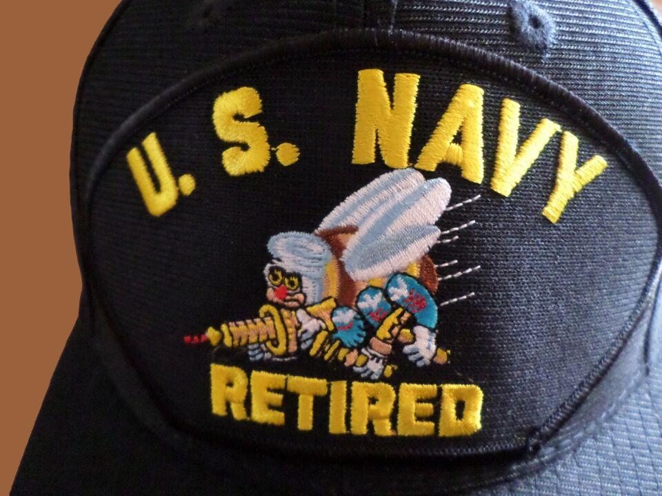 SEABEES RETIRED U.S NAVY HAT OFFICIAL U.S MILITARY BALL CAP USA MADE