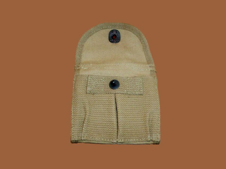 U.S MILITARY REPRODUCTION CARBINE MAGAZINE BUTTSTOCK POUCH KHAKI SEM 1942