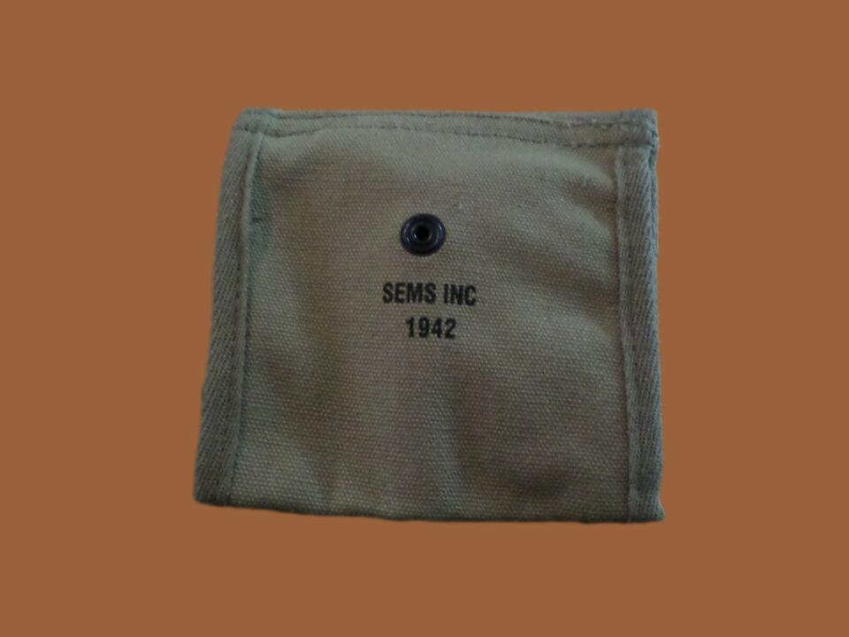 U.S MILITARY REPRODUCTION CARBINE MAGAZINE BUTTSTOCK POUCH KHAKI SEM 1942