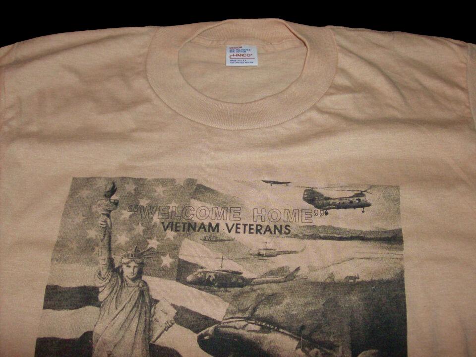 VINTAGE U.S MILITARY VIETNAM VETERAN  T- SHIRT  MADE IN THE U.S.A  MEDIUM