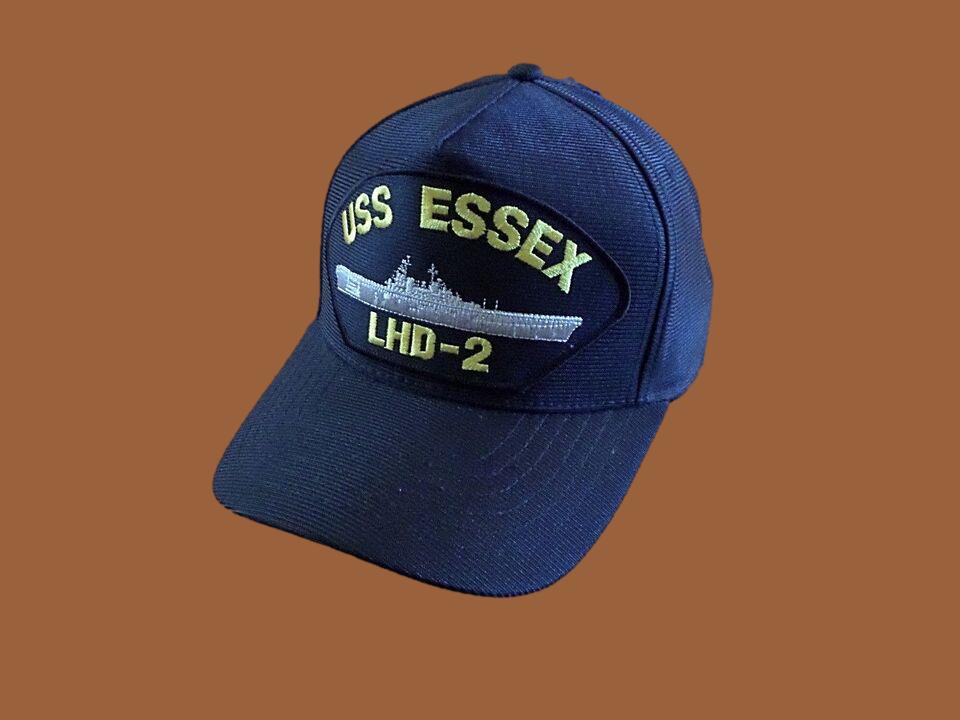 USS ESSEX LHD-2 U.S NAVY SHIP HAT U.S MILITARY OFFICIAL BALL CAP U.S.A MADE