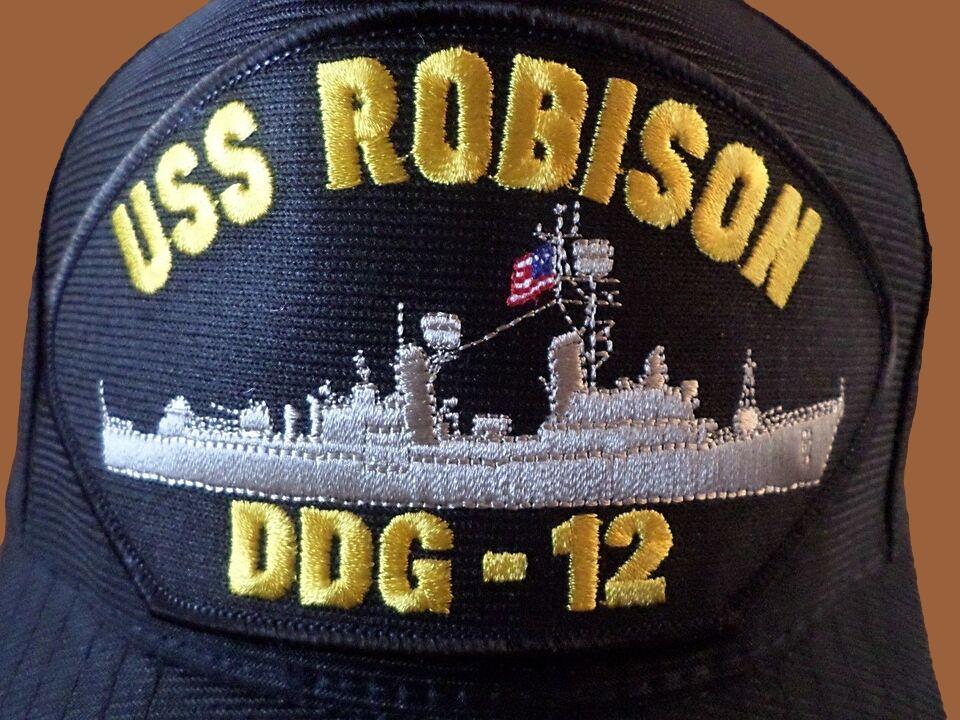 USS ROBISON DDG-12 U.S NAVY SHIP HAT U.S MILITARY OFFICIAL BALL CAP U.S.A MADE