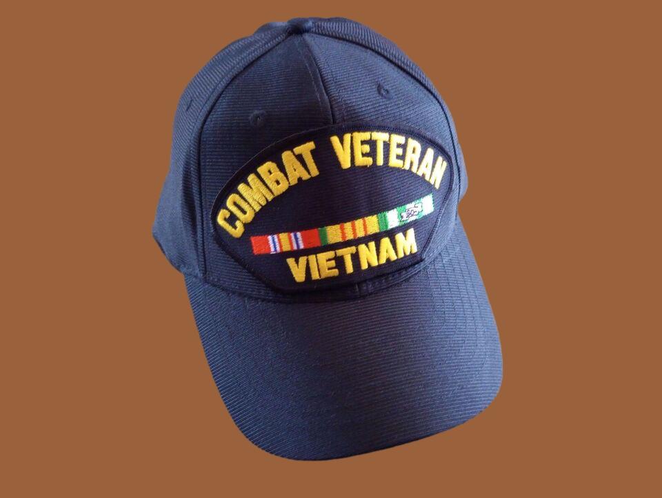 VIETNAM COMBAT VETERAN HAT OFFICIAL U.S MILITARY BALL CAP U.S.A MADE