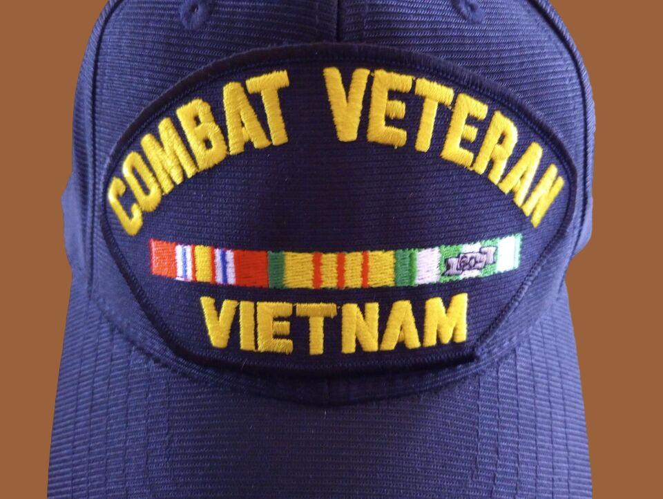 VIETNAM COMBAT VETERAN HAT OFFICIAL U.S MILITARY BALL CAP U.S.A MADE