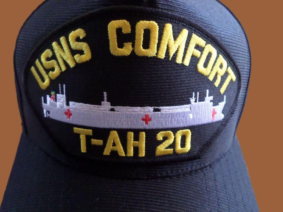 USNS COMFORT T-AH 20 U.S NAVY SHIP HAT OFFICIAL MILITARY BALL CAP U.S.A MADE