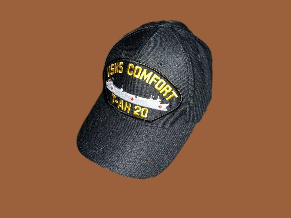 USNS COMFORT T-AH 20 U.S NAVY SHIP HAT OFFICIAL MILITARY BALL CAP U.S.A MADE