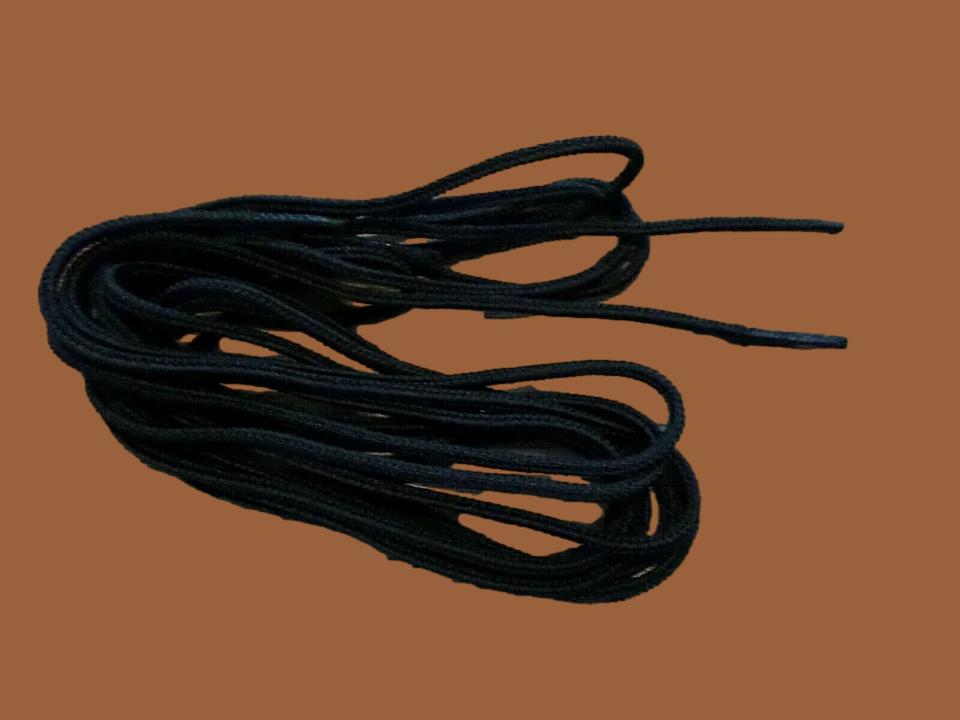 MILITARY ISSUE COMBAT BOOT LACES BLACK HEAVY DUTY NYLON 90 INCHES U.S.A MADE