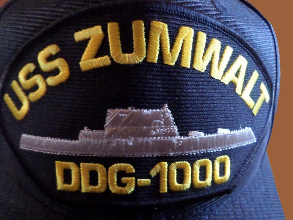 USS ZUMWALT DDG-1000 NAVY SHIP HAT U.S MILITARY OFFICIAL BALL CAP U.S.A MADE