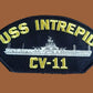 USS INTREPID CV-11 U.S NAVY CARRIER SHIP HAT PATCH U.S.A MADE HEAT TRANSFER