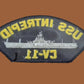 USS INTREPID CV-11 U.S NAVY CARRIER SHIP HAT PATCH U.S.A MADE HEAT TRANSFER