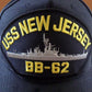 USS NEW JERSEY BB-62 U.S NAVY SHIP HAT OFFICIAL U.S MILITARY BALL CAP U.S.A MADE