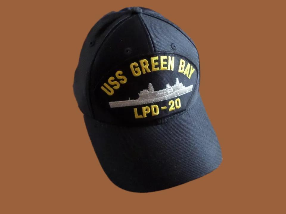 USS GREEN BAY LPD-20 NAVY SHIP HAT U.S MILITARY OFFICIAL BALL CAP U.S.A MADE