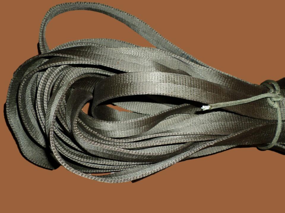 U.S MILITARY HEAVY DUTY OD NYLON STRAPS 1 INCH X 58 FEET FROM CARGO PARACHUTES