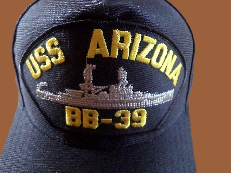 USS ARIZONA BB-39 NAVY SHIP HAT OFFICIAL U.S MILITARY BALL CAP U.S.A MADE