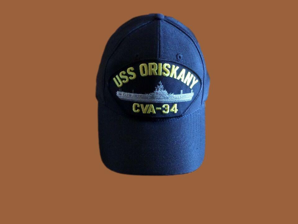 USS ORISKANY CVA - 34 NAVY SHIP HAT U.S MILITARY OFFICIAL BALL CAP U.S.A. MADE