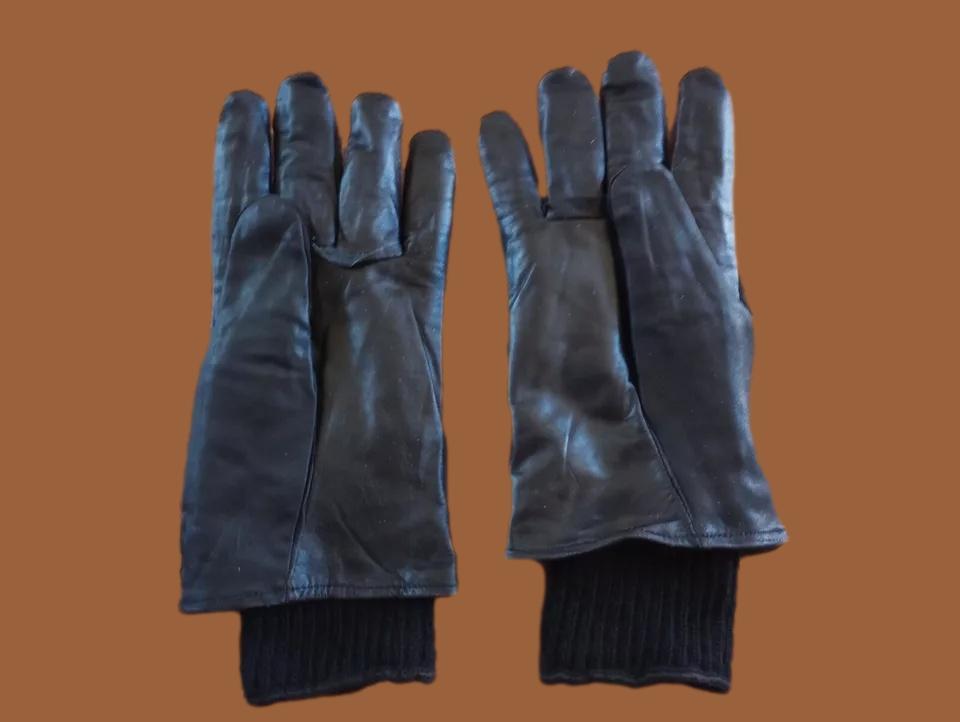 U.S MILITARY STYLE D-3A LEATHER GLOVES LIGHT WEIGHT SIZE 5 LARGE W/LINER