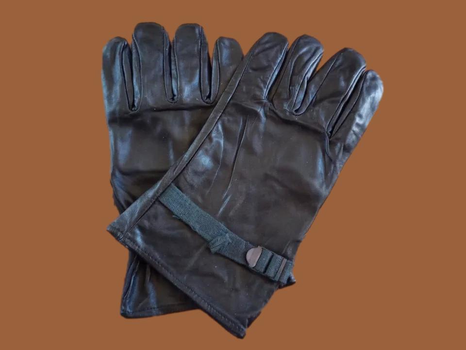 U.S MILITARY STYLE D-3A LEATHER GLOVES LIGHT WEIGHT SIZE 5 LARGE W/LINER