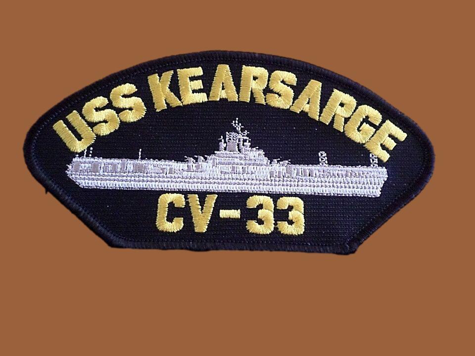 USS KEARSARGE CV-33 U.S. NAVY SHIP HAT PATCH CARRIER USA MADE HEAT TRANSFER