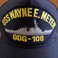USS WAYNE E MEYER DDG-108 NAVY SHIP HAT U.S MILITARY OFFICIAL BALL CAP USA MADE