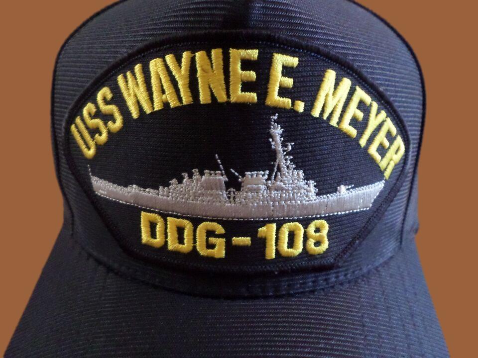 USS WAYNE E MEYER DDG-108 NAVY SHIP HAT U.S MILITARY OFFICIAL BALL CAP USA MADE