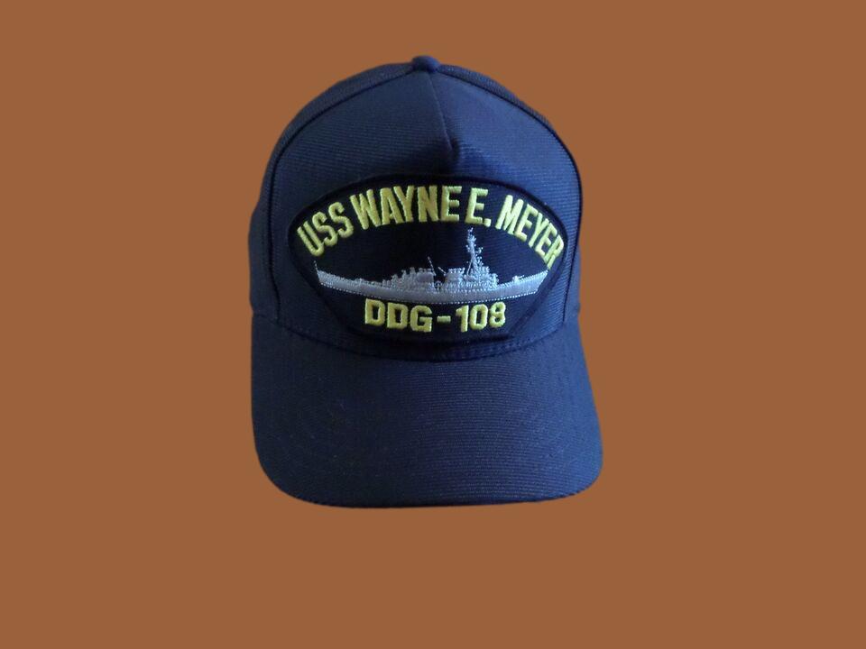 USS WAYNE E MEYER DDG-108 NAVY SHIP HAT U.S MILITARY OFFICIAL BALL CAP USA MADE