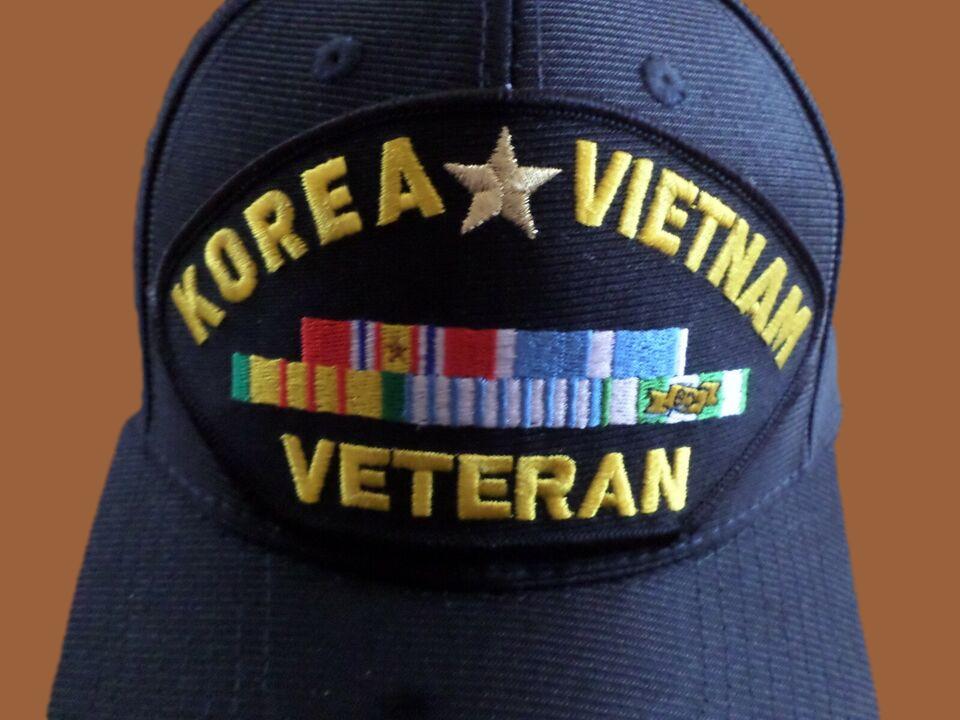 U.S MILITARY KOREA VIETNAM VETERAN HAT U.S MILITARY OFFICIAL BALL CAP U.S.A MADE