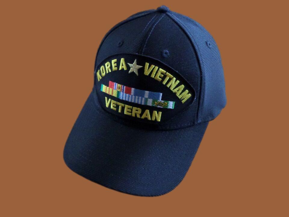 U.S MILITARY KOREA VIETNAM VETERAN HAT U.S MILITARY OFFICIAL BALL CAP U.S.A MADE