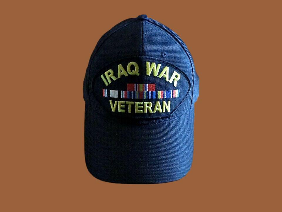 IRAQ WAR VETERAN HAT U.S MILITARY OFFICIAL BALL CAP U.S.A MADE