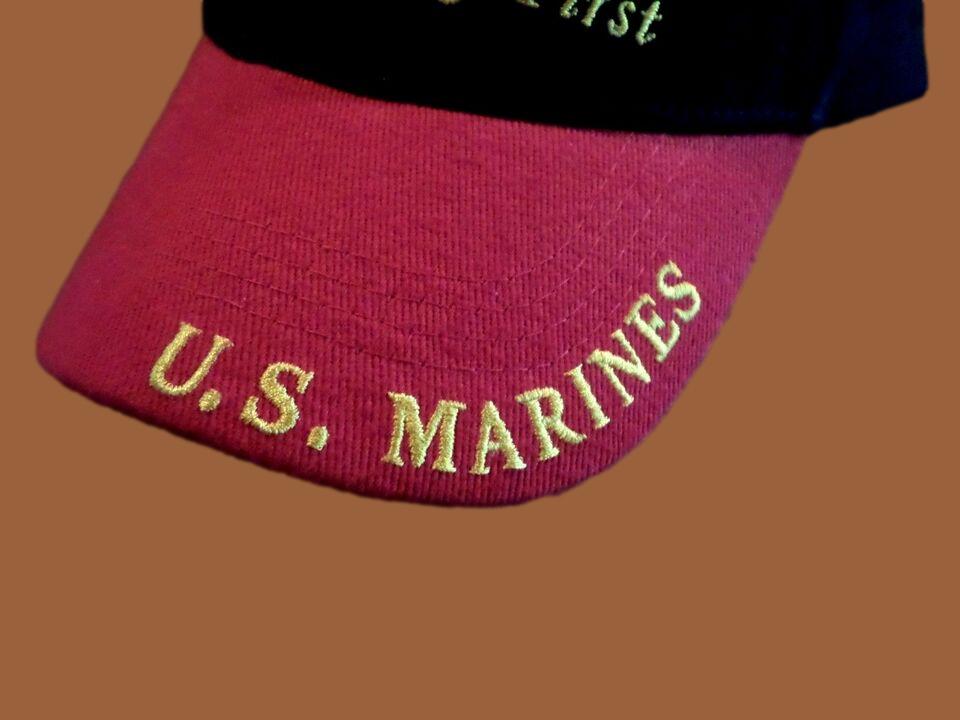 U.S Military 1st Marine Corps Division hat ball cap Embroidered USMC Licensed