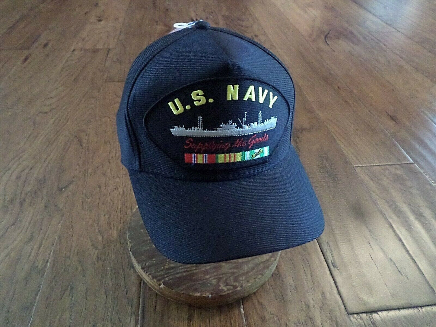 U.S NAVY VIETNAM SUPPLY SHIP HAT SUPPLYING THE GOODS MILITARY BALL CAP U.S MADE