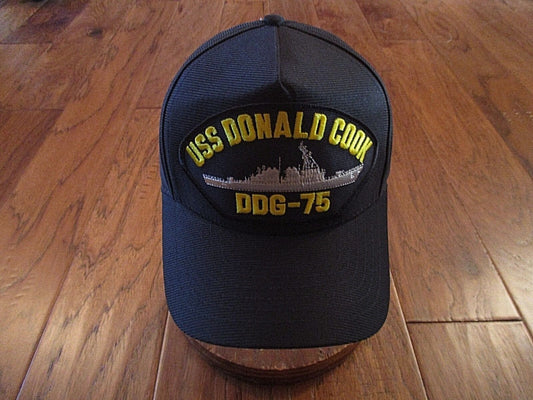 USS DONALD COOK DDG-75 NAVY SHIP HAT U.S MILITARY OFFICIAL BALL CAP U.S MADE