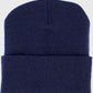 NAVY BLUE BEANIE WATCH CAP COLD WEATHER KNIT HAT USA MADE