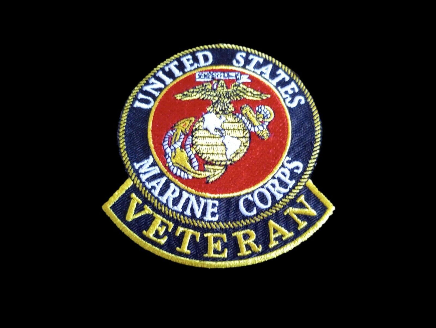 MILITARY U.S MARINE CORPS VETERAN PATCH EAGLE GLOBE AND ANCHOR EGA USMC VET