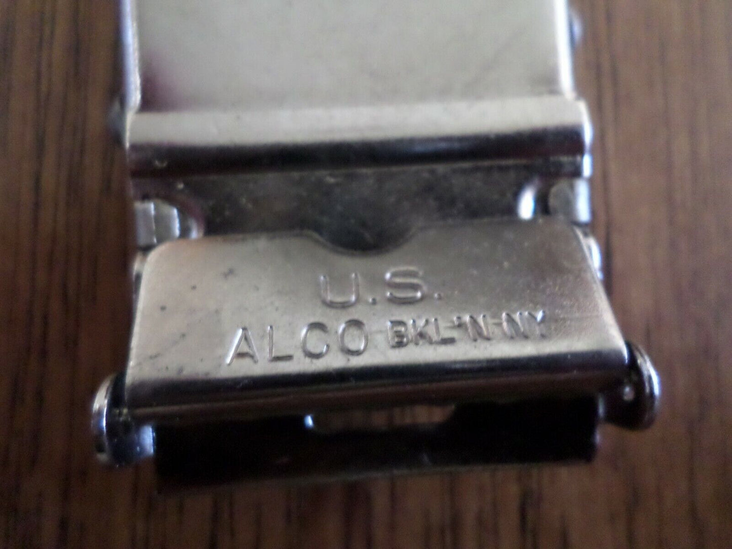 U.S MILITARY ISSUE NICKEL SILVER TROUSER BELT BUCKLE  1-5/16" VINTAGE NEW NOS