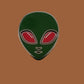 Alien Head Lapel Hat Pin UFO Martian space trucking visitor.
