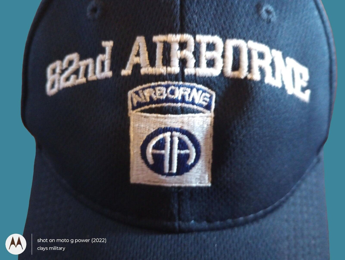 U.S MILITARY ARMY 82nd AIRBORNE HAT EMBROIDERED BALL CAP BLUE & WHITE