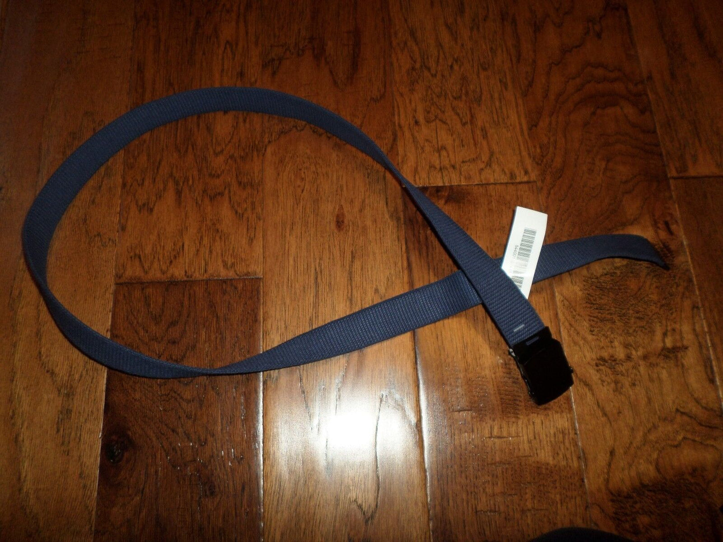 U.S MILITARY ISSUE BLUE WEB  BELT WITH BLACK ROLLER BUCKLE NAVY OR AIR FORCE