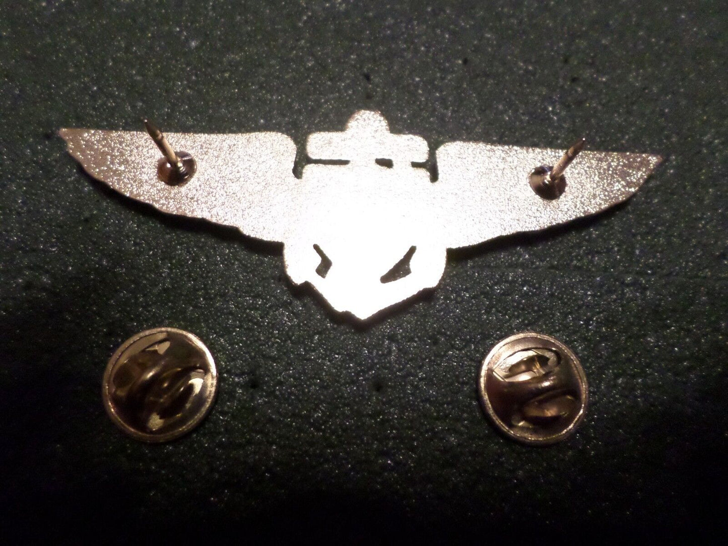 U.S MILITARY NAVY MARINE CORPS GOLD AVIATOR WINGS PIN DOUBLE CLUTCH BACK