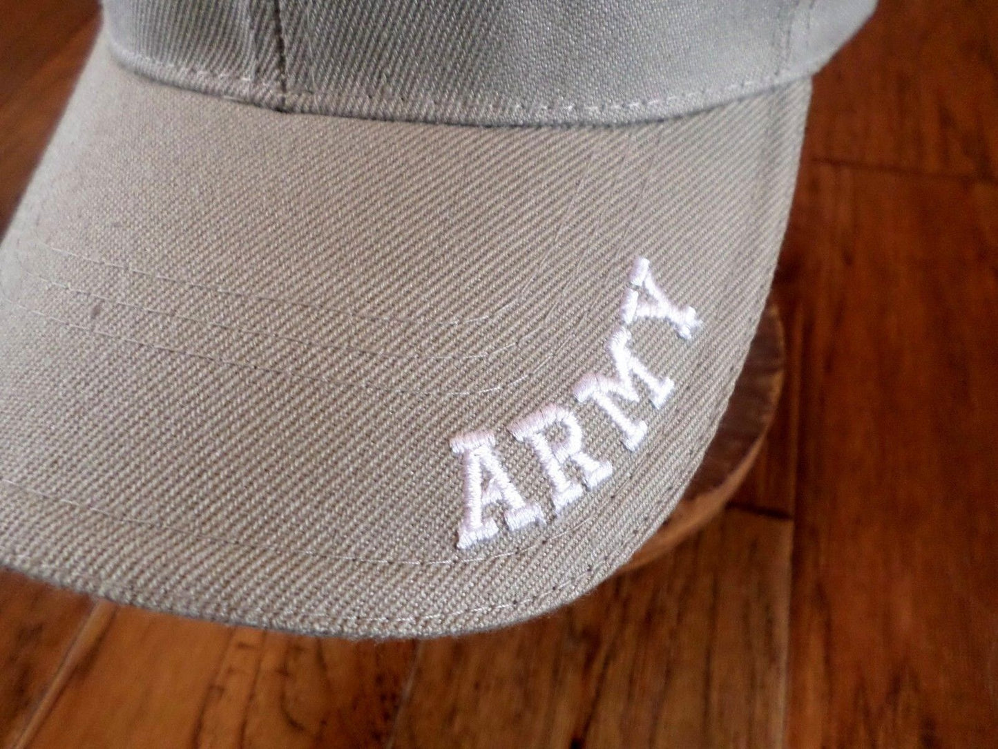 U.S ARMY KHAKI HAT CAP 3D ARMY ON FRONT ARMY EMBROIDERED ON BILL AND BACK