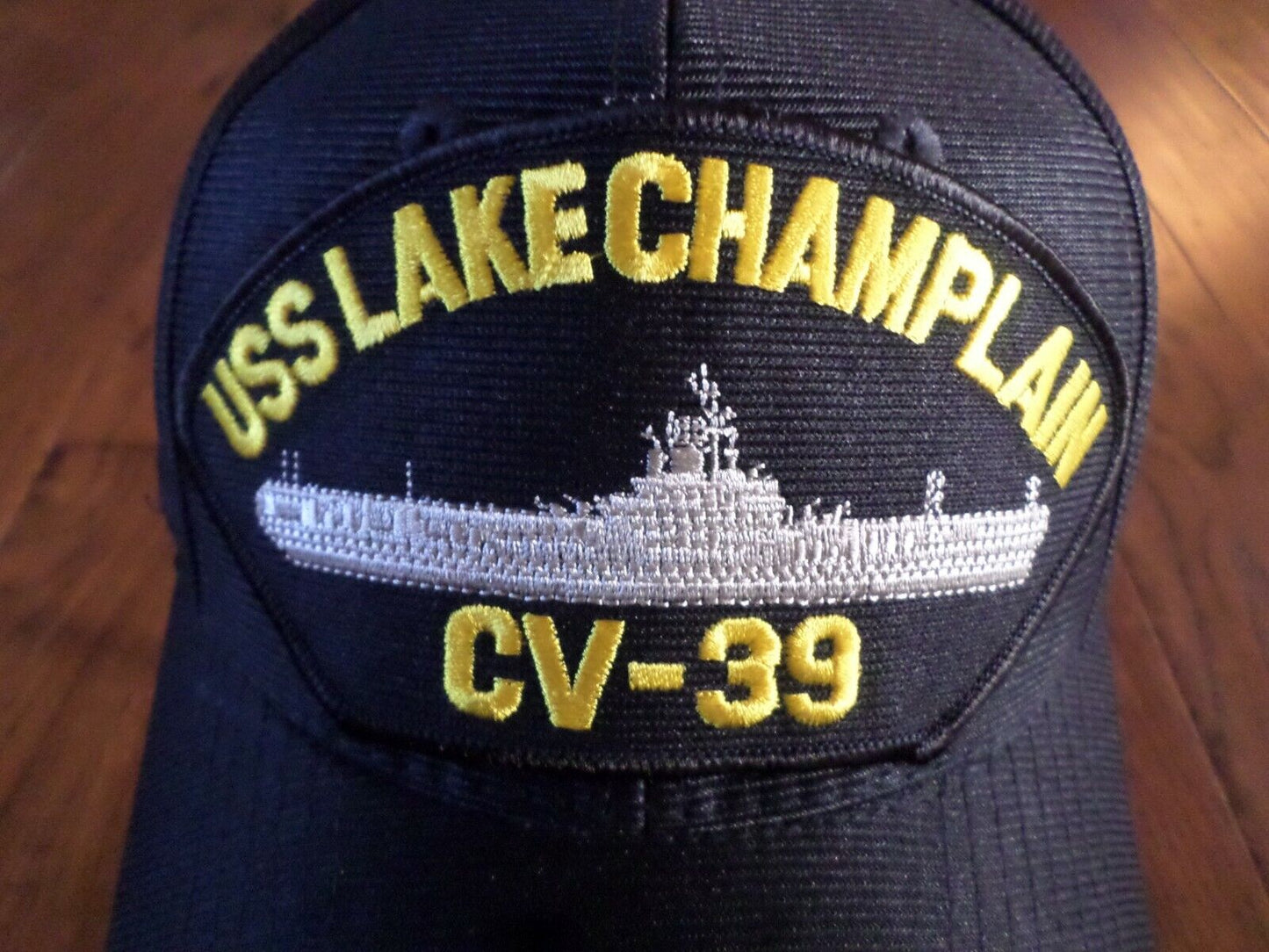USS LAKE CHAMPLAIN CV-39 U.S NAVY SHIP HAT OFFICIAL MILITARY BALL CAP U.S.A MADE