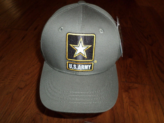 New U.S Military Army Star Logo Embroidered Olive Green Baseball Hat Cap