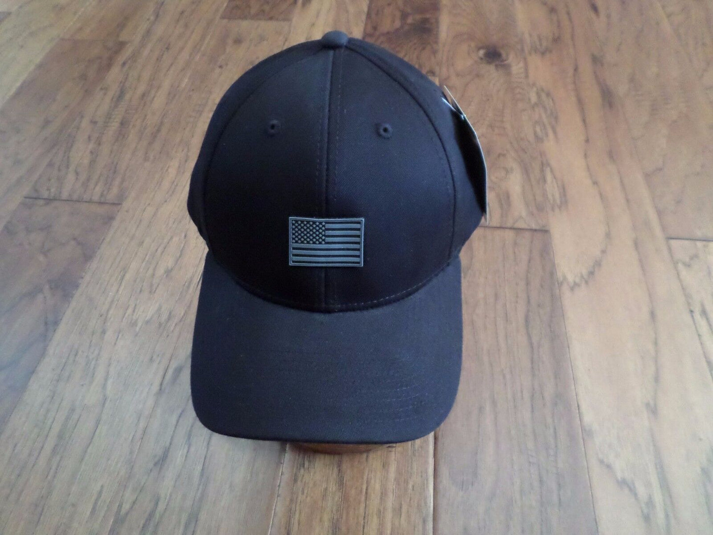 New U.S American Flag Hat Black Rubber Stamp Flag Baseball Cap United States