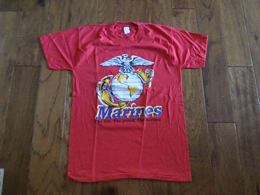 VINTAGE MILITARY USMC MARINE CORPS EGA T- SHIRT MADE IN THE U.S.A NEW OLD STOCK