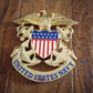 U.S NAVY WALL MEDALLION PLAQUE SHADOW BOX EAGLE SHIELD & ANCHORS INSIGNIA