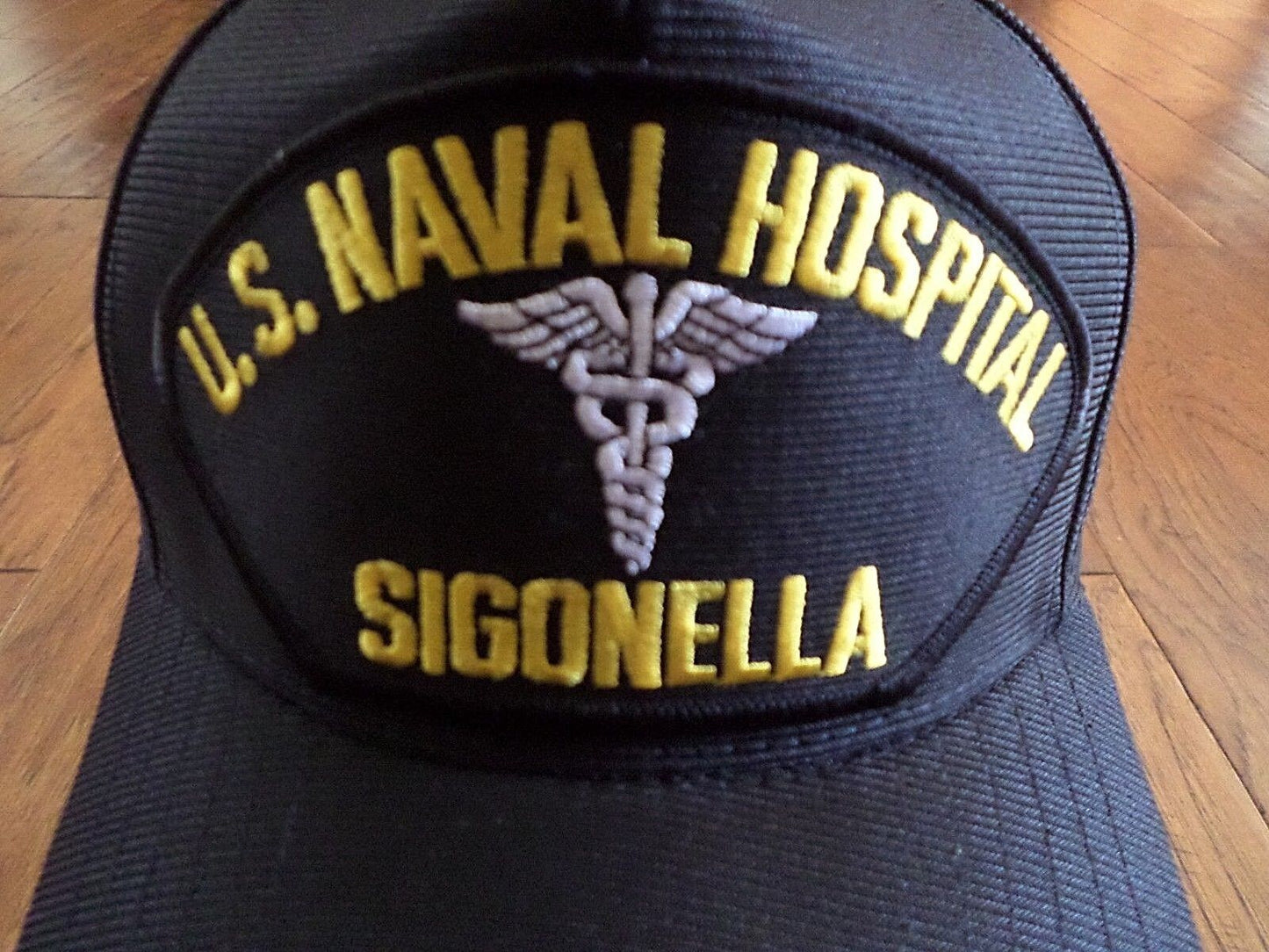 U.S NAVAL HOSPITAL SIGONELLA NAVY SHIP HAT U.S MILITARY OFFICIAL BALL CAP U.S.A