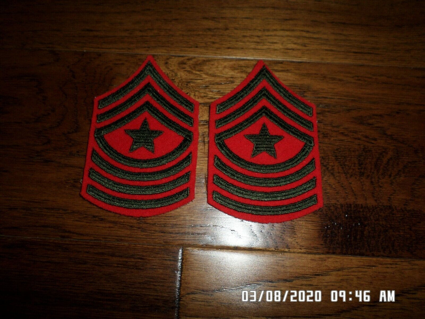 MARINE CORPS SERGEANT MAJOR PATCHES ALPHA SERVICE FEMALE DRESS UNIFORM CHEVRON