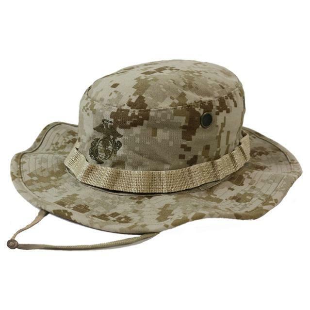 MARINE CORPS BOONIE HAT USMC ISSUE DIGITAL DESERT CAMOUFLAGE 7 3/4 USA MADE