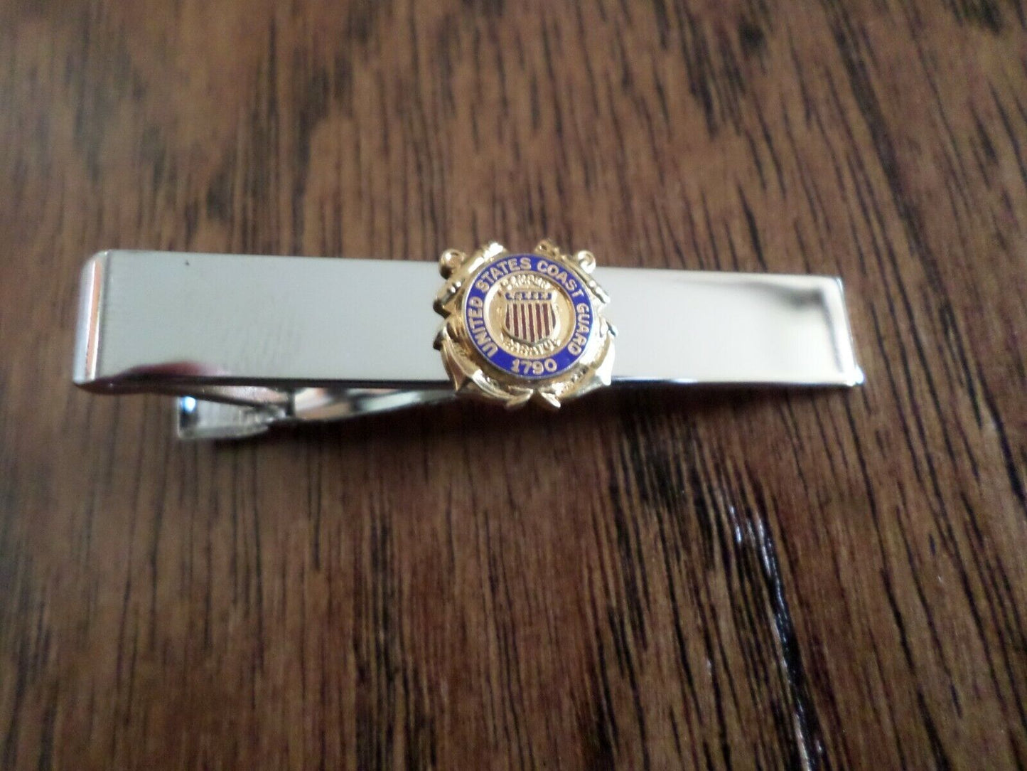 U.S COAST GUARD INSIGNIA TIE BAR OR TIE TAC CLIP ON TYPE CUSTOM MADE